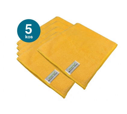 Mikro krpa Green-Tex Antibakterial 38x38 cm rumena 5 kos Pripomočki za čiščenje