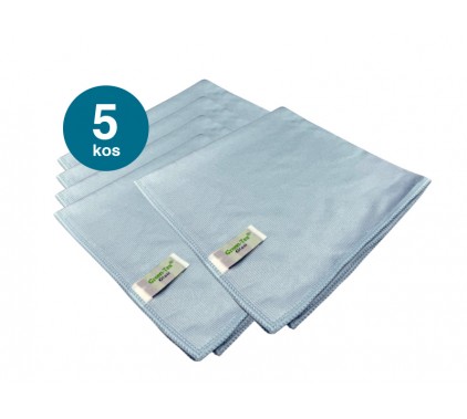 Mikro krpa za steklo 38x38 cm modra 5 kos Pripomočki za čiščenje