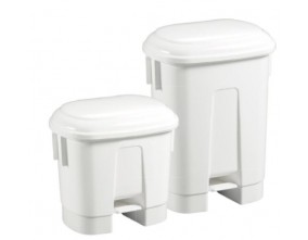 Koš z nožnim odpiranjem SIRIUS 60 L bel, enojni Koši in zbiralniki za odpadke