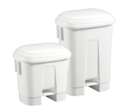 Koš z nožnim odpiranjem SIRIUS 60 L bel, enojni Koši in zbiralniki za odpadke