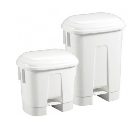 Koš z nožnim odpiranjem SIRIUS 60 L bel/bel, dvojni Koši in zbiralniki za odpadke