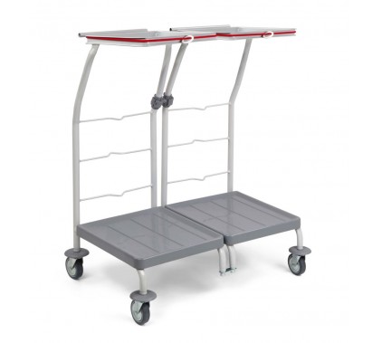 Voziček IVEC 2 X 70 L za perilo ali odpadke na pedal, brez pokrova Čistilni in drugi vozički