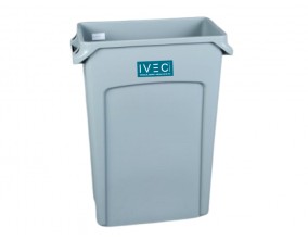 Zbiralnik odpadkov Slim Jim z zračnim kanalom 87 L sivi Koši in zbiralniki za odpadke