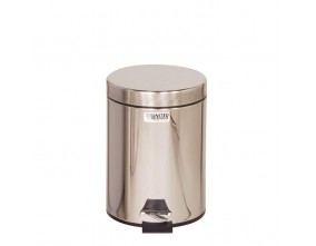 Koš z nožnim odpiranjem pokrova s plastičnim vložkom 5,6 L Inox 