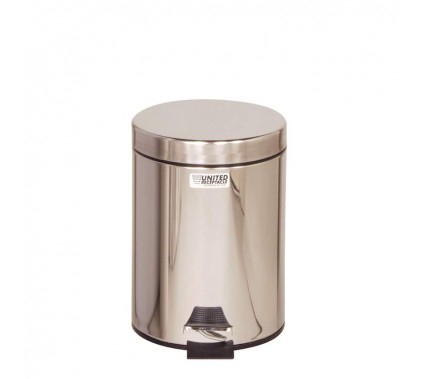 Koš z nožnim odpiranjem pokrova s plastičnim vložkom 5,6 L Inox 