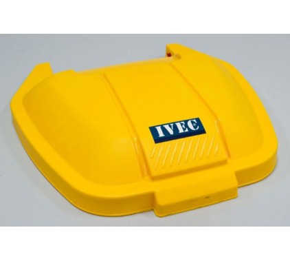 Pokrov koša za odpadke s kolesi 100 L rumen** Koši in zbiralniki za odpadke