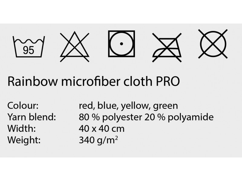 Mikro krpa RAINBOW PRO 40 x 40 cm rumena 5 kos Pripomočki za čiščenje