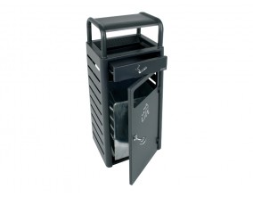 Koš s pepelnikom, temno siv, 30 L Koši, zbiralniki in vrečke za odpadke