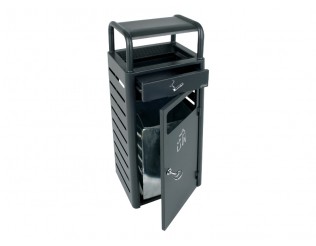 Koš s pepelnikom, temno siv, 30 L Koši, zbiralniki in vrečke za odpadke