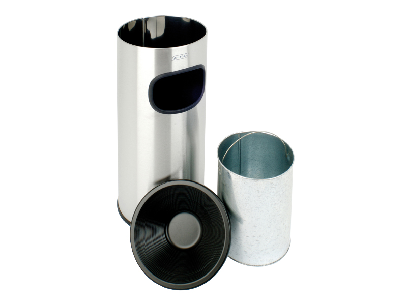 Pepelnik stoječ CLASSIC, nerjaveče jeklo, 30 L Koši, zbiralniki in vrečke za odpadke