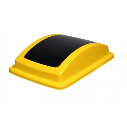 Pokrov koša SLIM, črno rumen Koši, zbiralniki in vrečke za odpadke