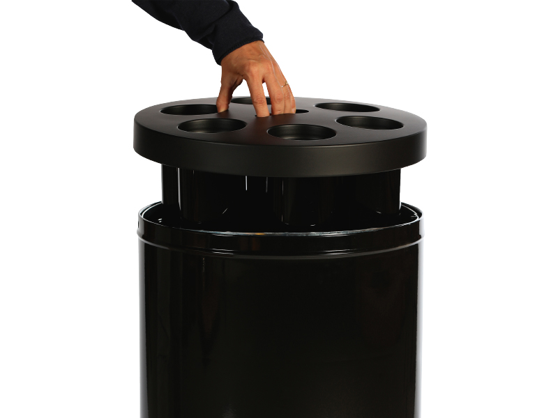 Koš za lončke za napitke, črn, 40 L Koši, zbiralniki in vrečke za odpadke