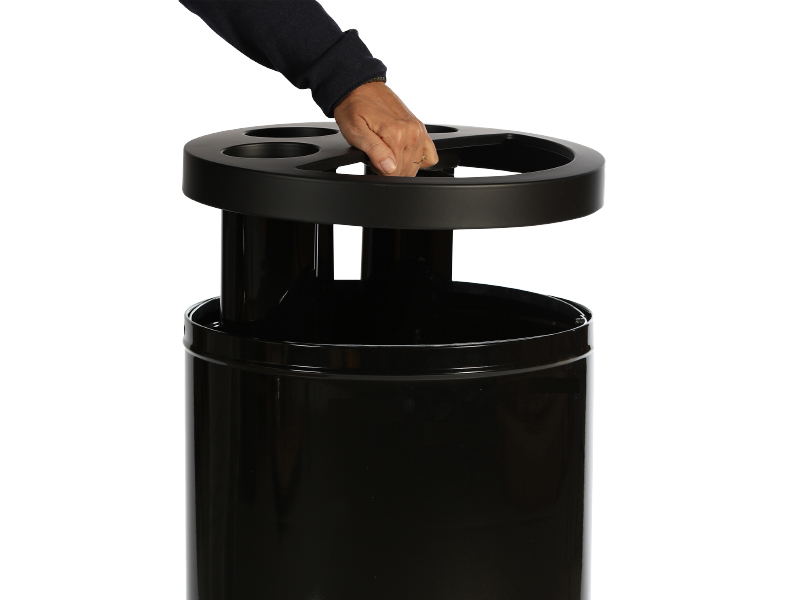 Koš za lončke za napitke in ostale odpadke, črn, 40 L Koši, zbiralniki in vrečke za odpadke