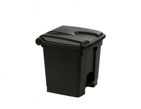 Koš z nožnim odpiranjem, črn, 30 L, z antibakterijsko zaščito Koši, zbiralniki in vrečke za odpadke