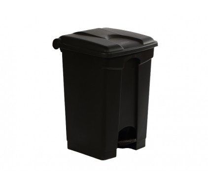 Koš z nožnim odpiranjem, črn, 45 L, z antibakterijsko zaščito Koši, zbiralniki in vrečke za odpadke