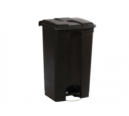 Koš z nožnim odpiranjem, črn, 90 L, z antibakterijsko zaščito Koši, zbiralniki in vrečke za odpadke