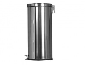 Koš z nožnim odpiranjem CLASSIC, nerjaveče jeklo, 30 L
