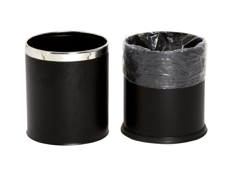Koš za hotelske sobe, s sistemom za skrito vrečko, črn, 10 L Koši, zbiralniki in vrečke za odpadke